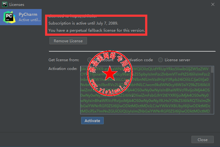 jetbrains pycharm activation code